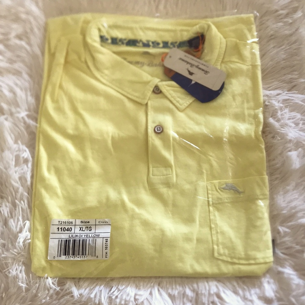 Tommy Bahama Men’s Polo Yellow NWT XL
